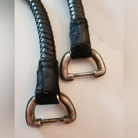 Keiselstein-Cord Pair of Leather Purse handles/sterling, preowned - Picture 7 of 11